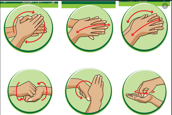 6 bước rửa tay thường quy của Bộ y tế 